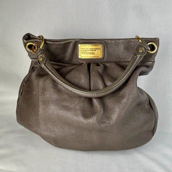 SALE! Marc Jacobs Classic Q Hillier Hobo - Gray Leather - Great Condition - Picture 1 of 14